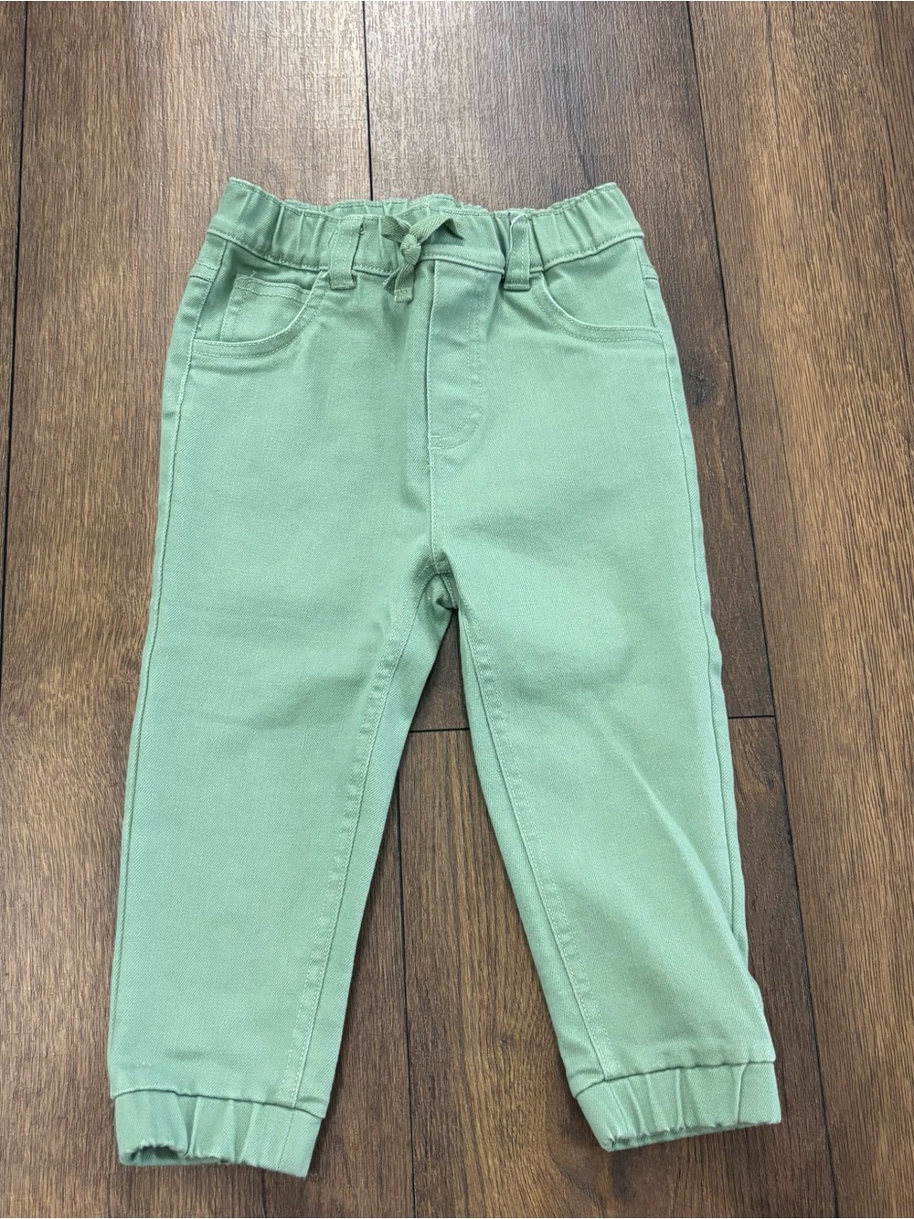 First Impressions Mint Green Chino Joggers Pants, Size 24 months